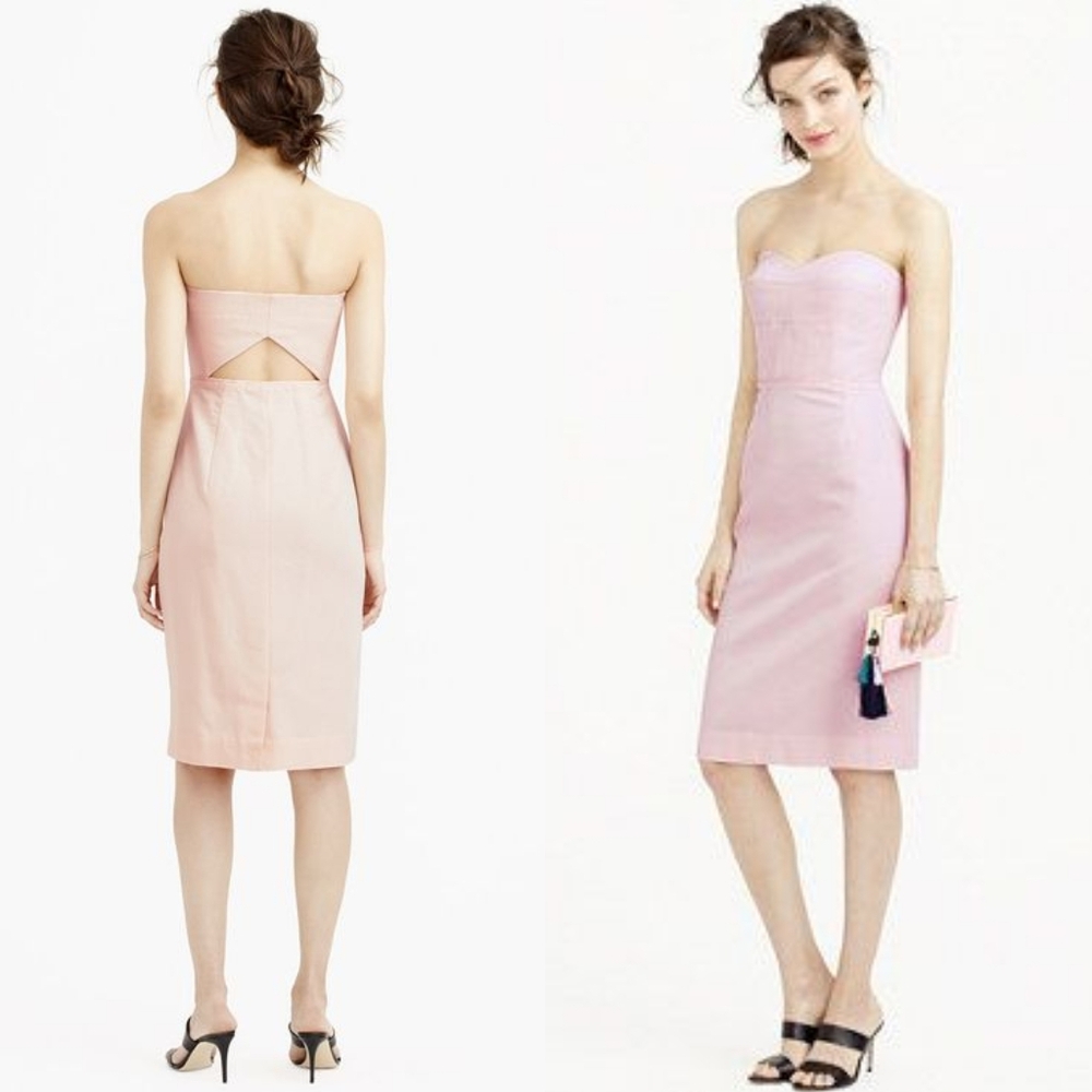 NWT J Crew Rory Strapless Pink Dress